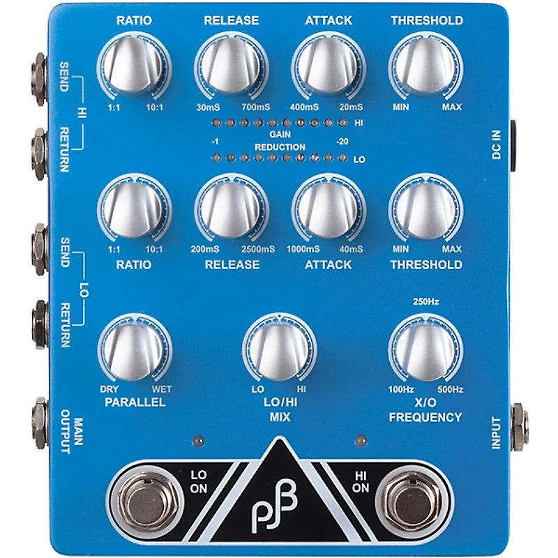 Phil Jones Bass X2C Dual Compressor and Effects Loop Crossover Pedal Blue