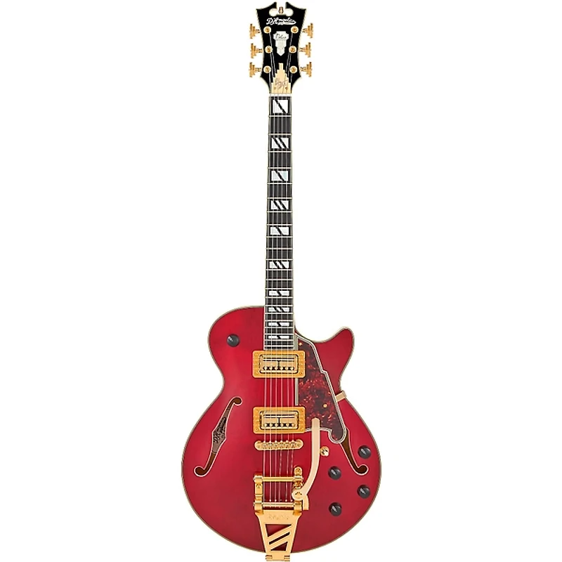 D'Angelico Deluxe Bobby Weir 3 Semi-Hollow Electric Guitar Satin Trans Wine