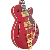 D'Angelico Deluxe Bobby Weir 3 Semi-Hollow Electric Guitar Satin Trans Wine