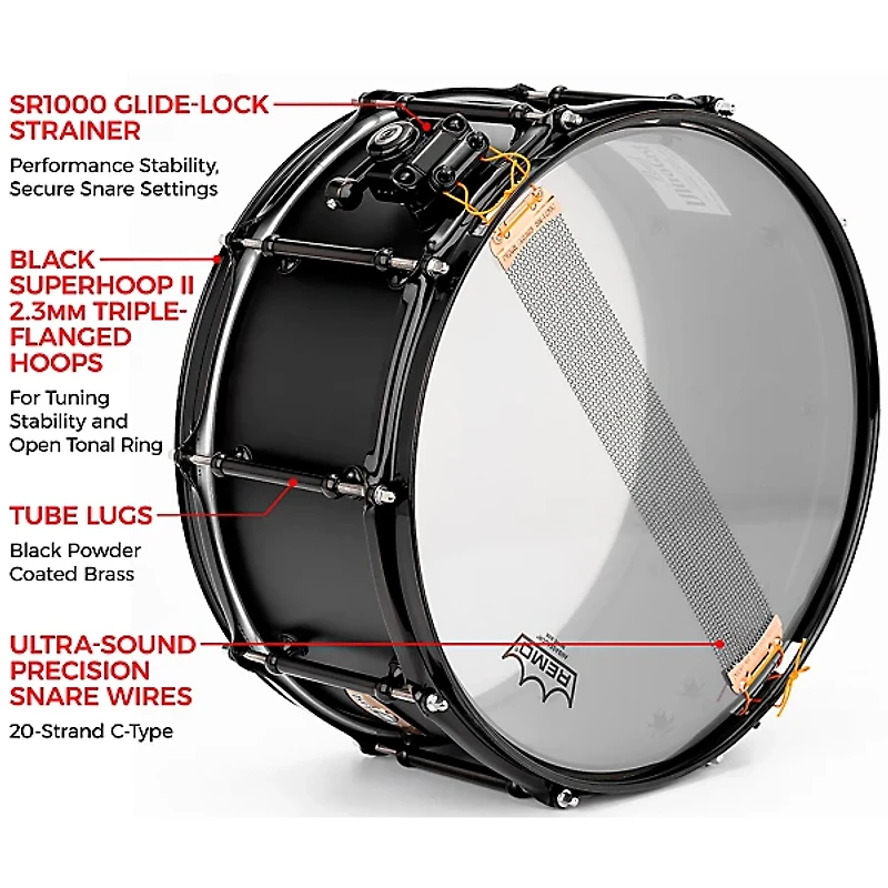 Pearl Ultracast 5/3/5mm Cast Aluminum Snare Drum