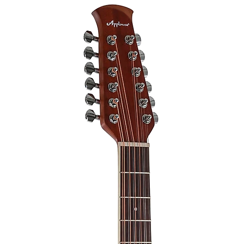 Applause AB2412-5S Traditional Series Mid-Depth 12-String Acoustic-Electric Guitar Black