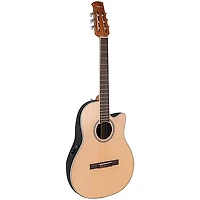 Applause AB24CS-4S Traditional Series Mid-Depth Spruce Nylon-String Classical Acoustic-Electric Guitar Natural