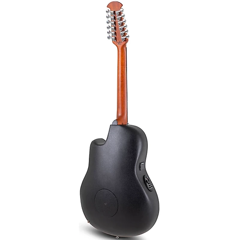 Ovation CE4412-5-G Celebrity Series Elite Mid-Depth 12-String Acoustic-Electric Guitar Black