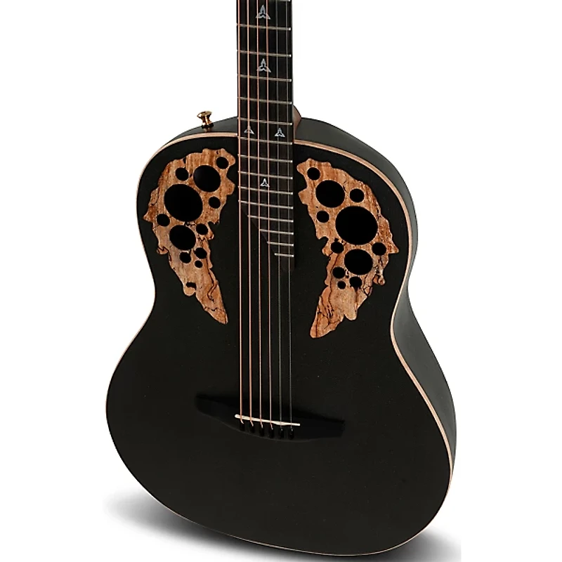 Ovation U581T-SPM-G Adamas Series Deep Contour Acoustic-Electric Guitar Black Satin Copper Metal Flake
