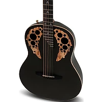 Ovation U581T-SPM-G Adamas Series Deep Contour Acoustic-Electric Guitar Black Satin Copper Metal Flake