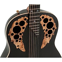 Ovation U581T-SPM-G Adamas Series Deep Contour Acoustic-Electric Guitar Black Satin Copper Metal Flake