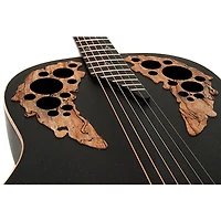 Ovation U581T-SPM-G Adamas Series Deep Contour Acoustic-Electric Guitar Black Satin Copper Metal Flake