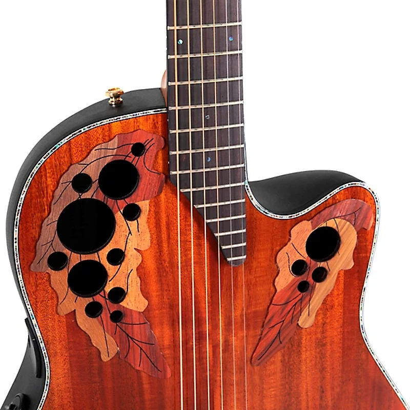 Ovation CE44P Celebrity Series Elite Plus Mid-Depth Acoustic-Electric Guitar Figured Koa