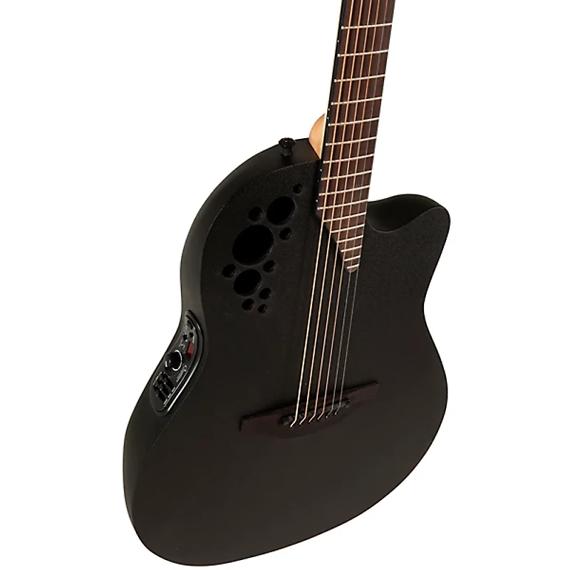 Ovation 1868TX-5-G Pro Series Elite TX Deep Contour Acoustic-Electric Guitar Textured Black