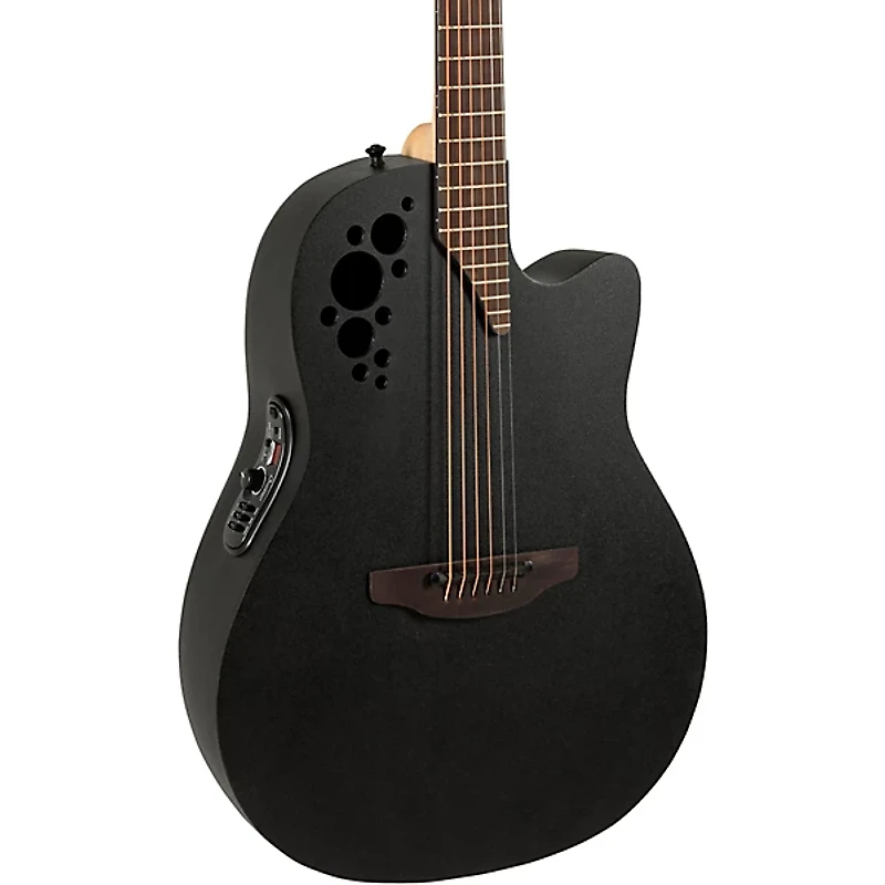 Ovation 2078TX-5-G Pro Series Elite TX Deep Contour Acoustic-Electric Guitar Textured Black