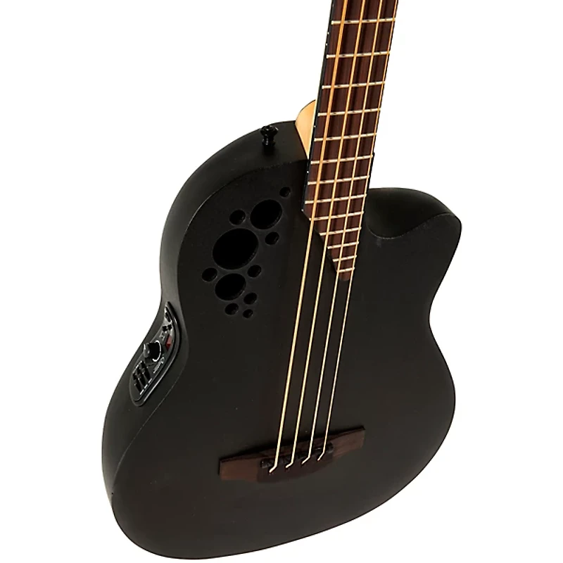 Ovation B778TX-5-G Pro Series Elite TX Mid-Depth Acoustic-Electric Bass Guitar Textured Black