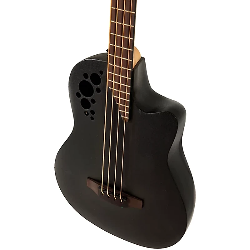 Ovation B778TX-5-G Pro Series Elite TX Mid-Depth Acoustic-Electric Bass Guitar Textured Black