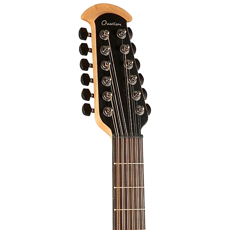 Ovation 2058TX-5-G Pro Series Elite TX Deep Contour 12-String Acoustic-Electric Guitar Textured Black