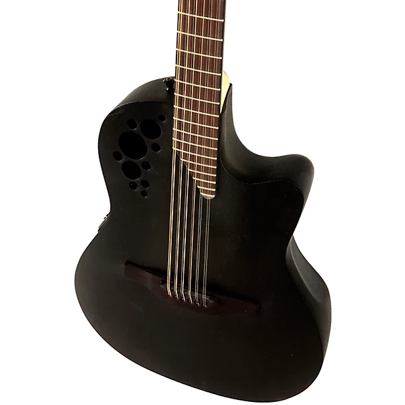 Ovation 2058TX-5-G Pro Series Elite TX Deep Contour 12-String Acoustic-Electric Guitar Textured Black
