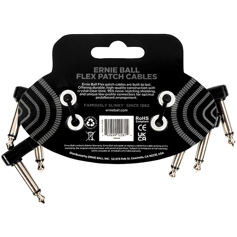Ernie Ball Flex Patch Cable 3-Pack -