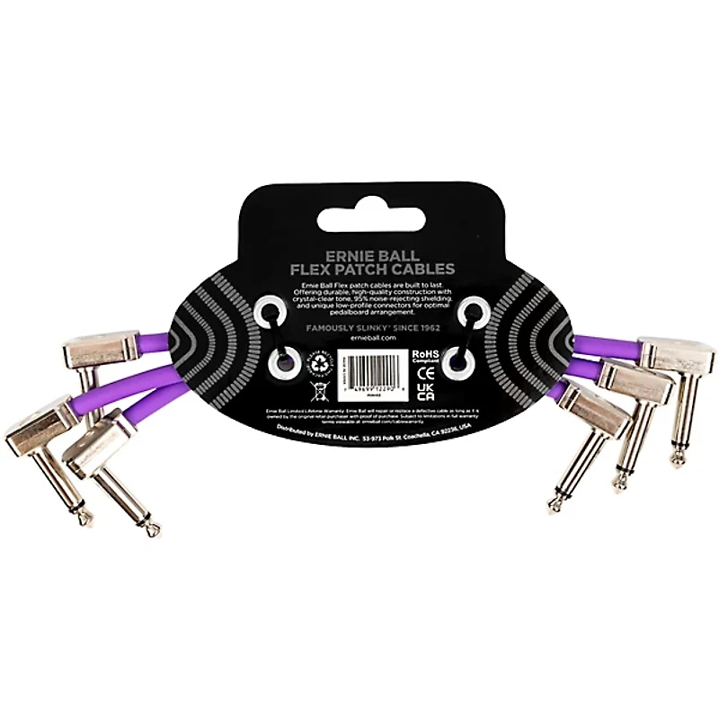 Ernie Ball Flex Patch Cable 3-Pack -