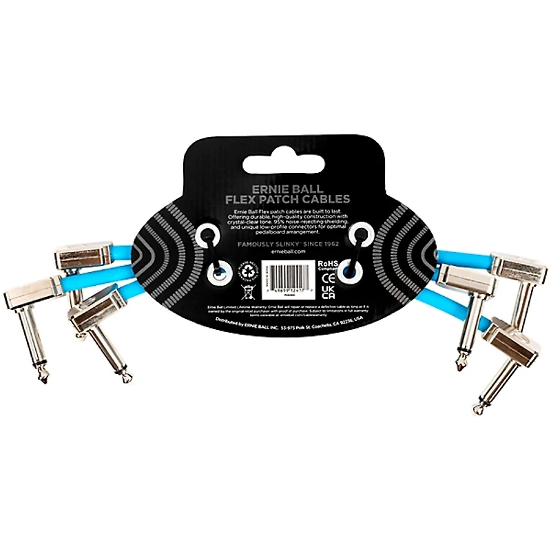 Ernie Ball Flex Patch Cable 3-Pack