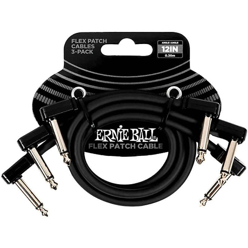 Ernie Ball Flex Patch Cable 3-Pack