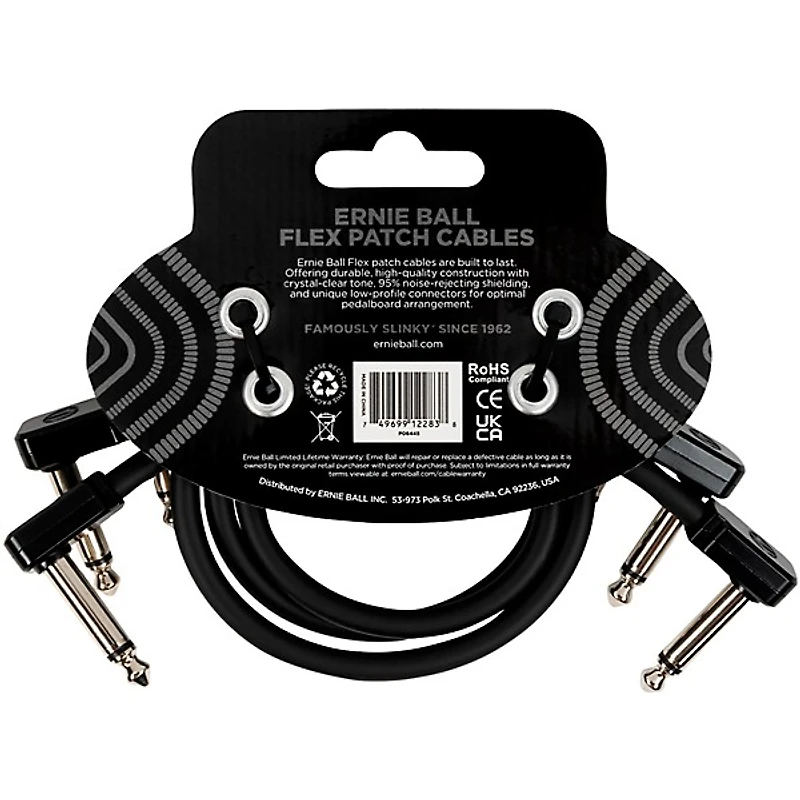 Ernie Ball Flex Patch Cable 3-Pack
