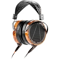Audeze LCD-3 Leather-Free Headphones With Zebrano Wood Rings - Black/Brown