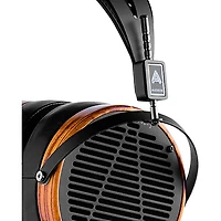 Audeze LCD-3 Leather-Free Headphones With Zebrano Wood Rings - Black/Brown