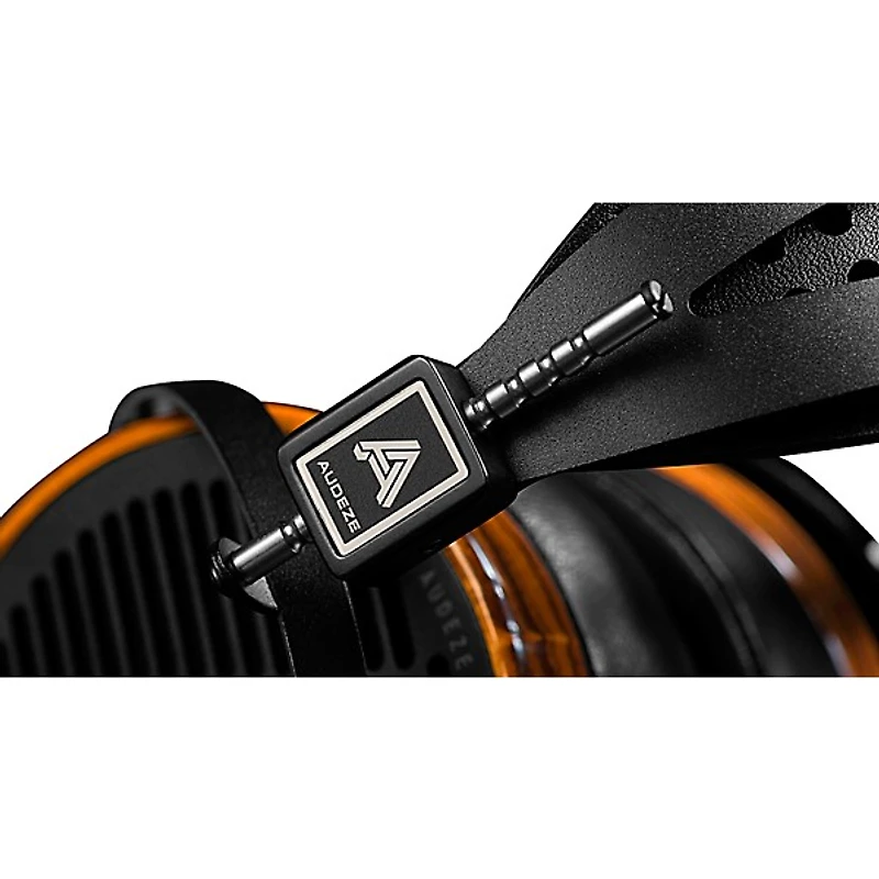 Audeze LCD-3 Leather-Free Headphones With Zebrano Wood Rings - Black/Brown