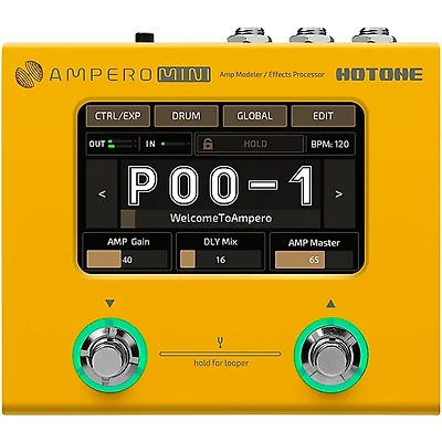 Hotone Effects Ampero Mini Amp Modeler & Effects Processor - Marigold
