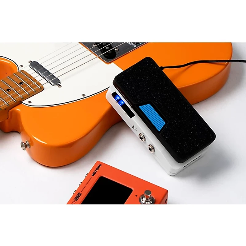 Hotone Effects Tuner Press Tuner/Volume/Expression Pedal - White & Black