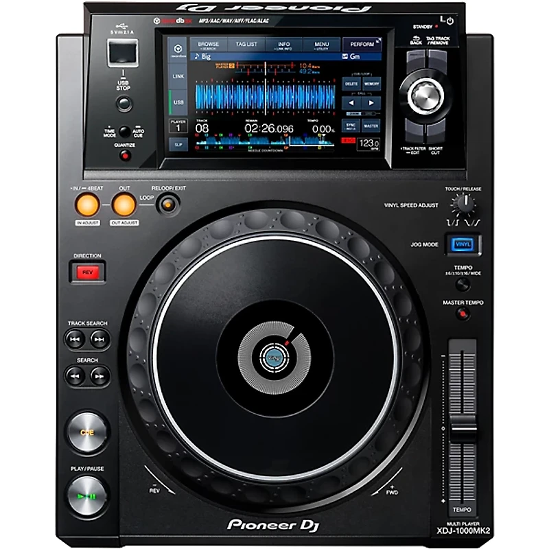 Pioneer DJ XDJ-1000MK2 Digital Performance Multi Player with Decksaver Cover
