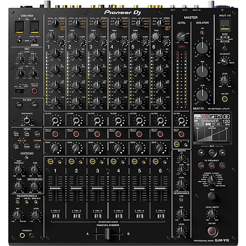 Pioneer DJ DJM-V10 Mixer with Decksaver Cover