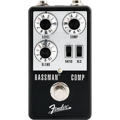 Fender Bassman Compressor Effects Pedal Aluminum Black