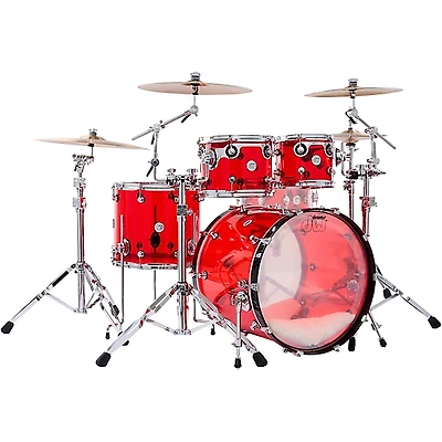 DW Design Series Acrylic 4-Piece Shell Pack Ruby Glass