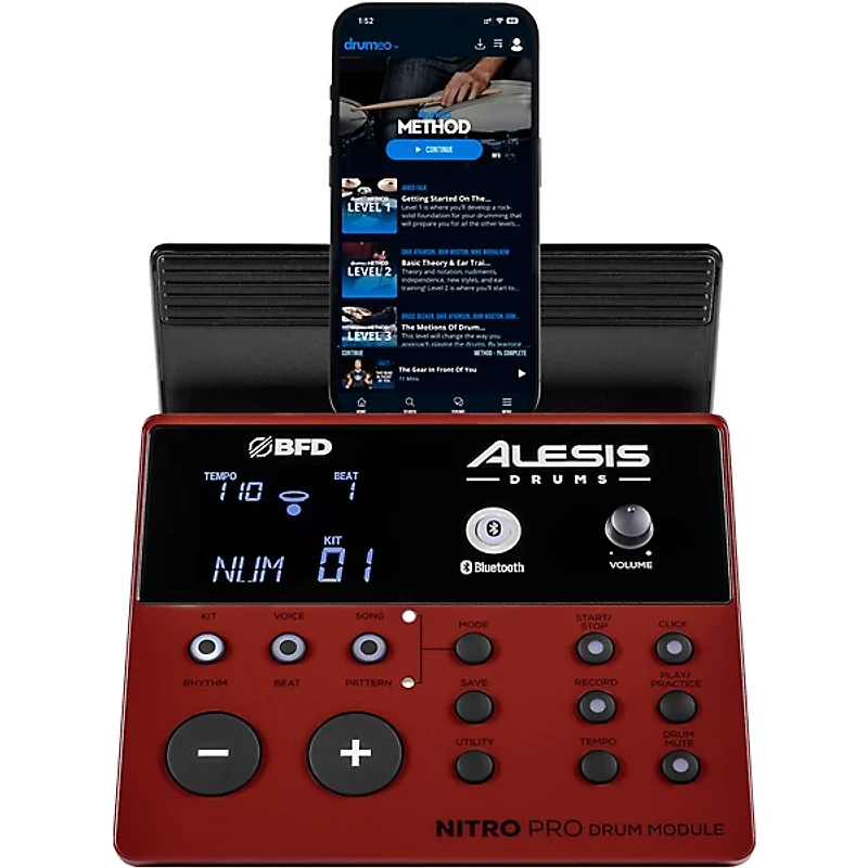 Alesis Nitro Pro 8-Piece Electronic Drum Kit With Mesh Heads & Bluetooth