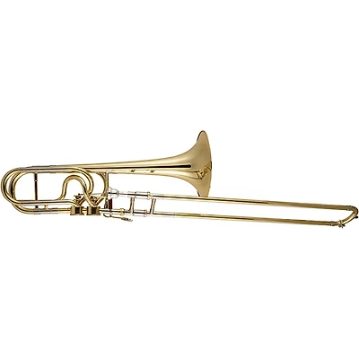 Bach 50A3 Stradivarius Series Professional Open Wrap Bass Trombone with Double Hagmann Valves Lacquer Yellow Brass Bell