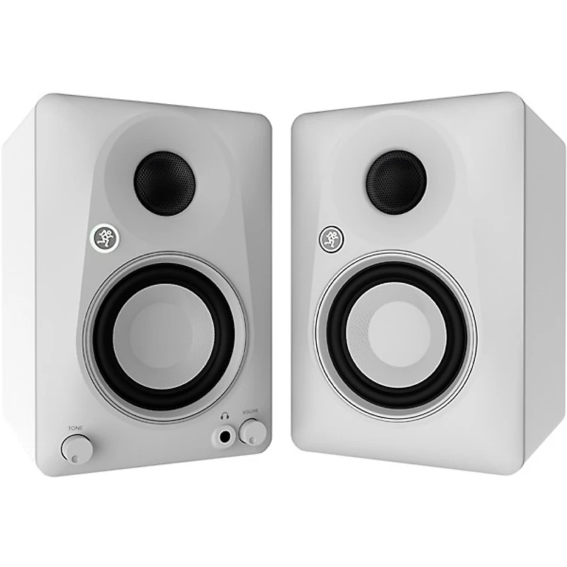 Mackie CR3.5BT-LTD-WHT 3.5" Limited-Edition White Powered Studio Monitors With Tone Control and Bluetooth (Pair)