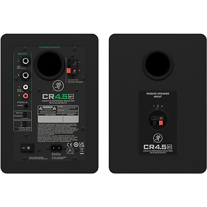 Mackie CR4.5BT 4.5" Powered Studio Monitors With Tone Control and Bluetooth (Pair)