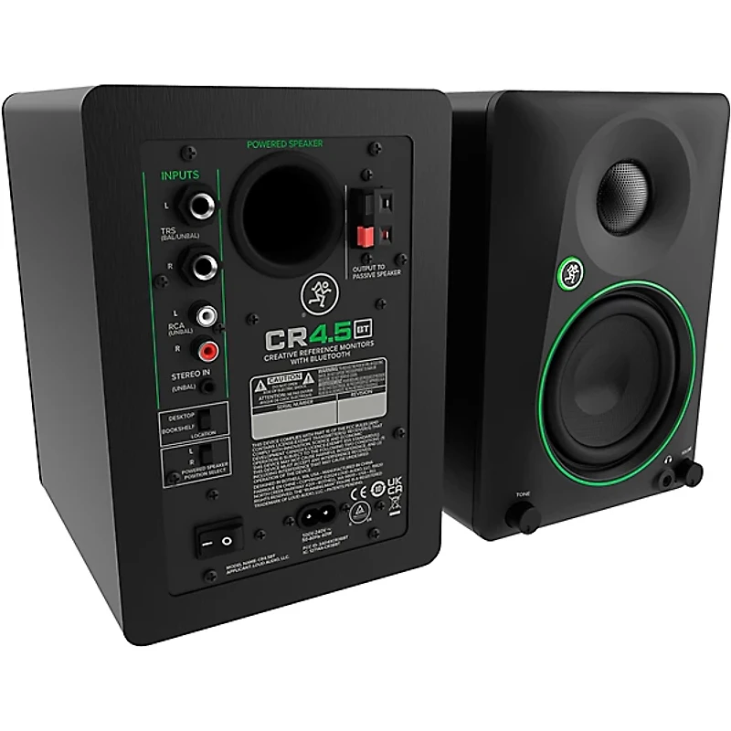 Mackie CR4.5BT 4.5" Powered Studio Monitors With Tone Control and Bluetooth (Pair)