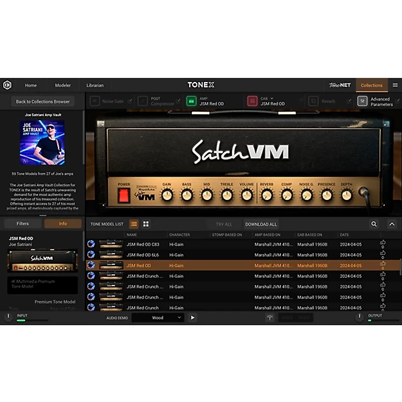IK Multimedia TONEX Joe Satriani Amp Vault Plug-in