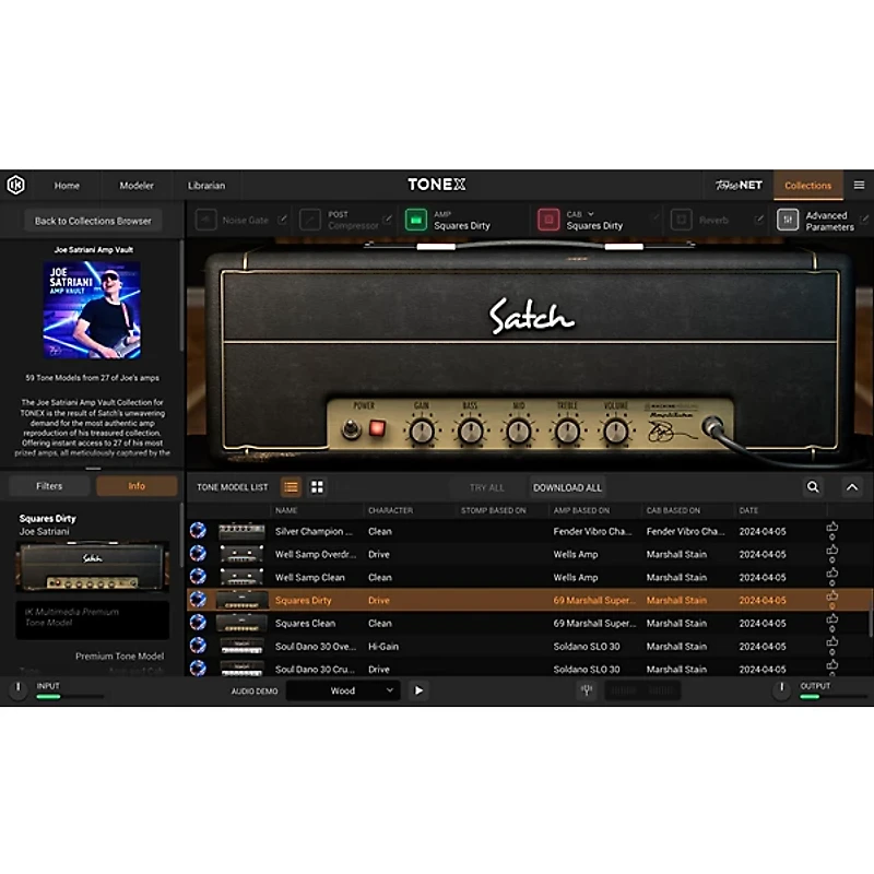 IK Multimedia TONEX Joe Satriani Amp Vault Plug-in