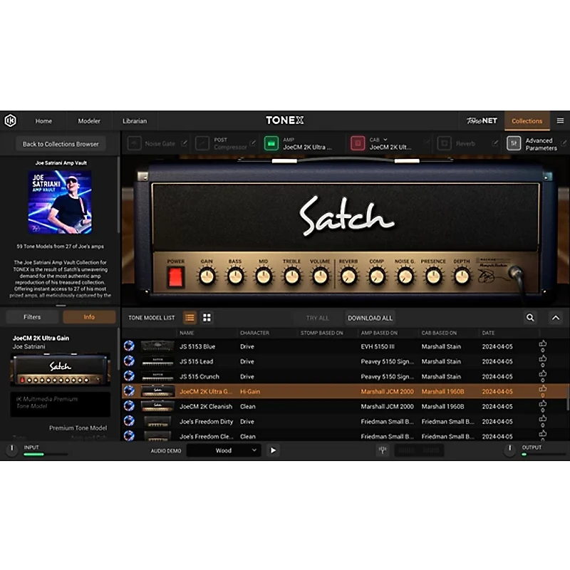 IK Multimedia TONEX Joe Satriani Amp Vault Plug-in