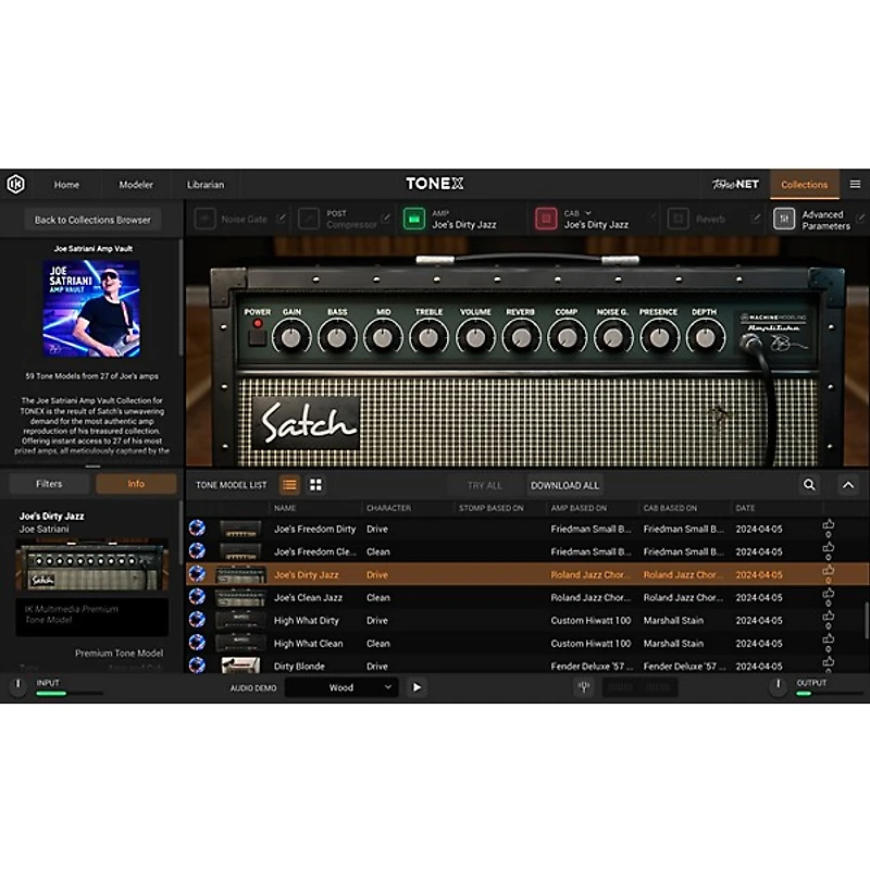 IK Multimedia TONEX Joe Satriani Amp Vault Plug-in