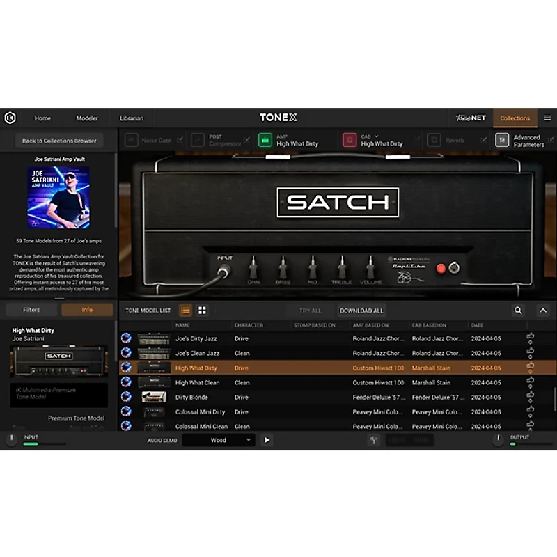 IK Multimedia TONEX Joe Satriani Amp Vault Plug-in