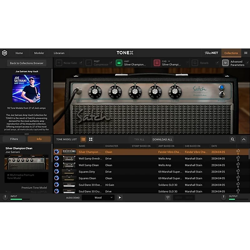 IK Multimedia TONEX Joe Satriani Amp Vault Plug-in
