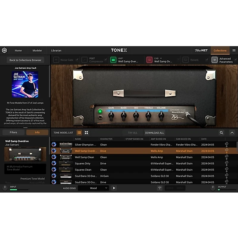 IK Multimedia TONEX Joe Satriani Amp Vault Plug-in