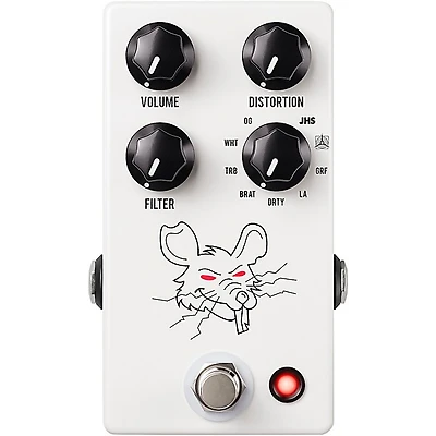 JHS PackRat Distortion/Fuzz Effects Pedal White