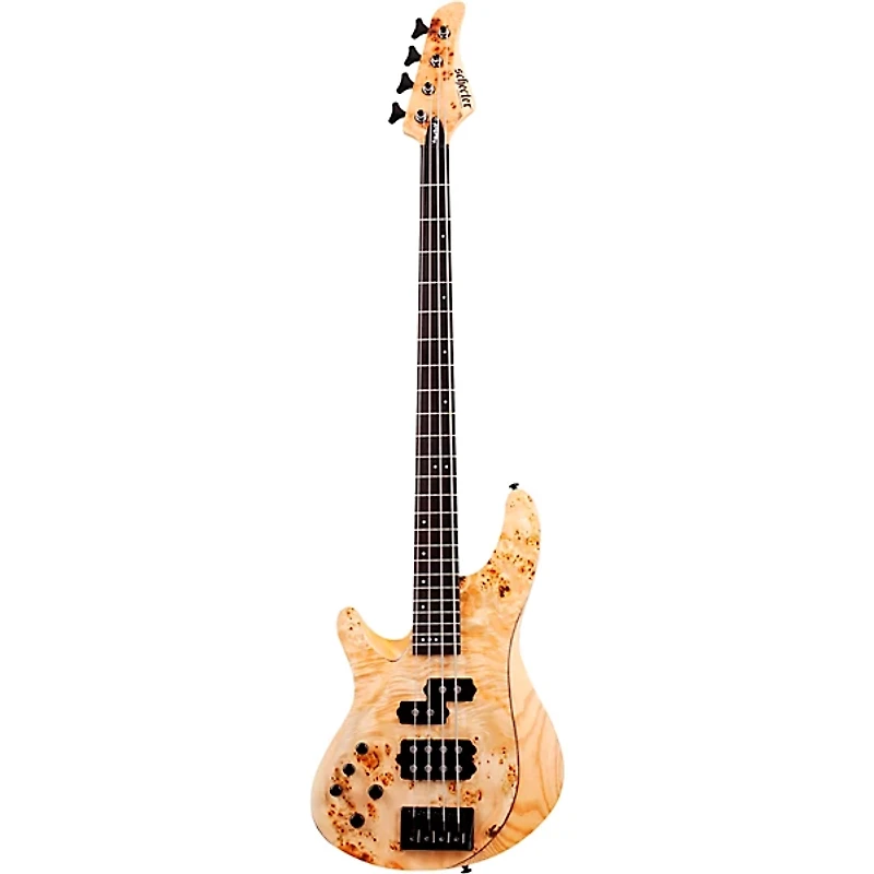 Schecter Guitar Research Reaper-4 Left-Handed Electric Bass Guitar Natural Satin