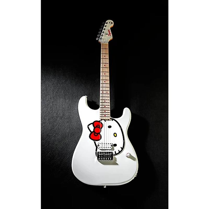 Squier x Hello Kitty Stratocaster Electric Guitar - White