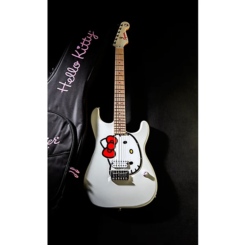 Squier x Hello Kitty Stratocaster Electric Guitar - White