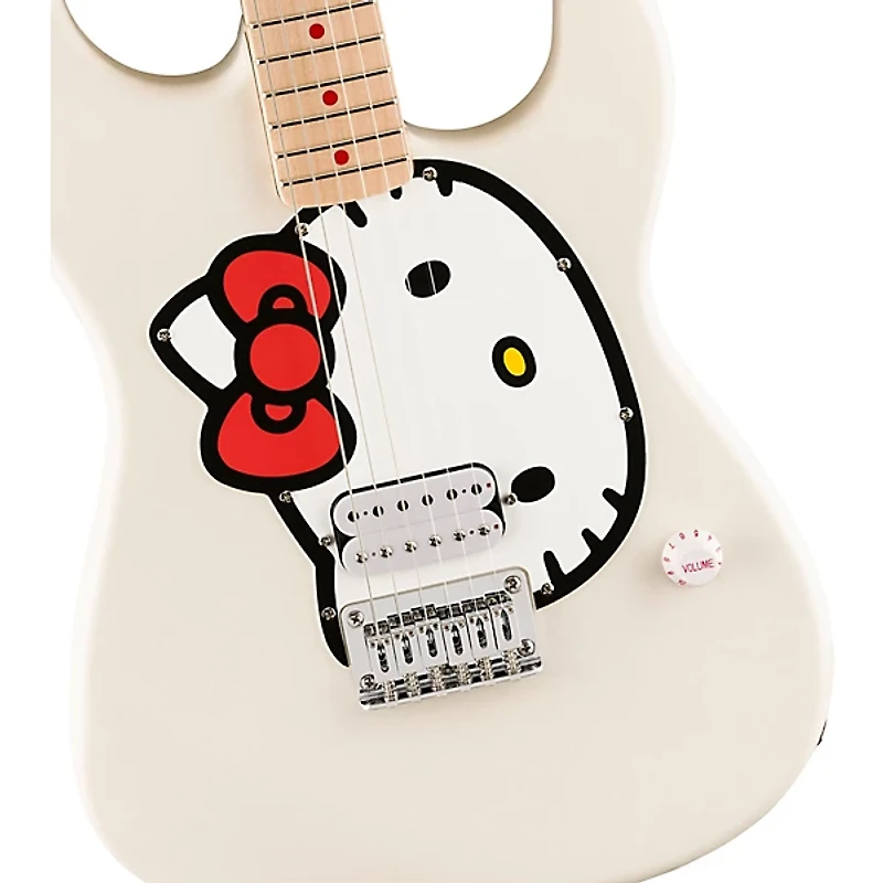 Squier x Hello Kitty Stratocaster Electric Guitar - White