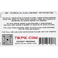 TIK PIK Celluloid Variety Guitar Picks with Case 6 Pack